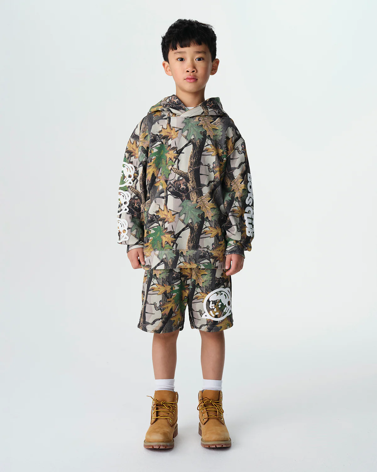 Kids Tree Camo Popover Hood - Macdery