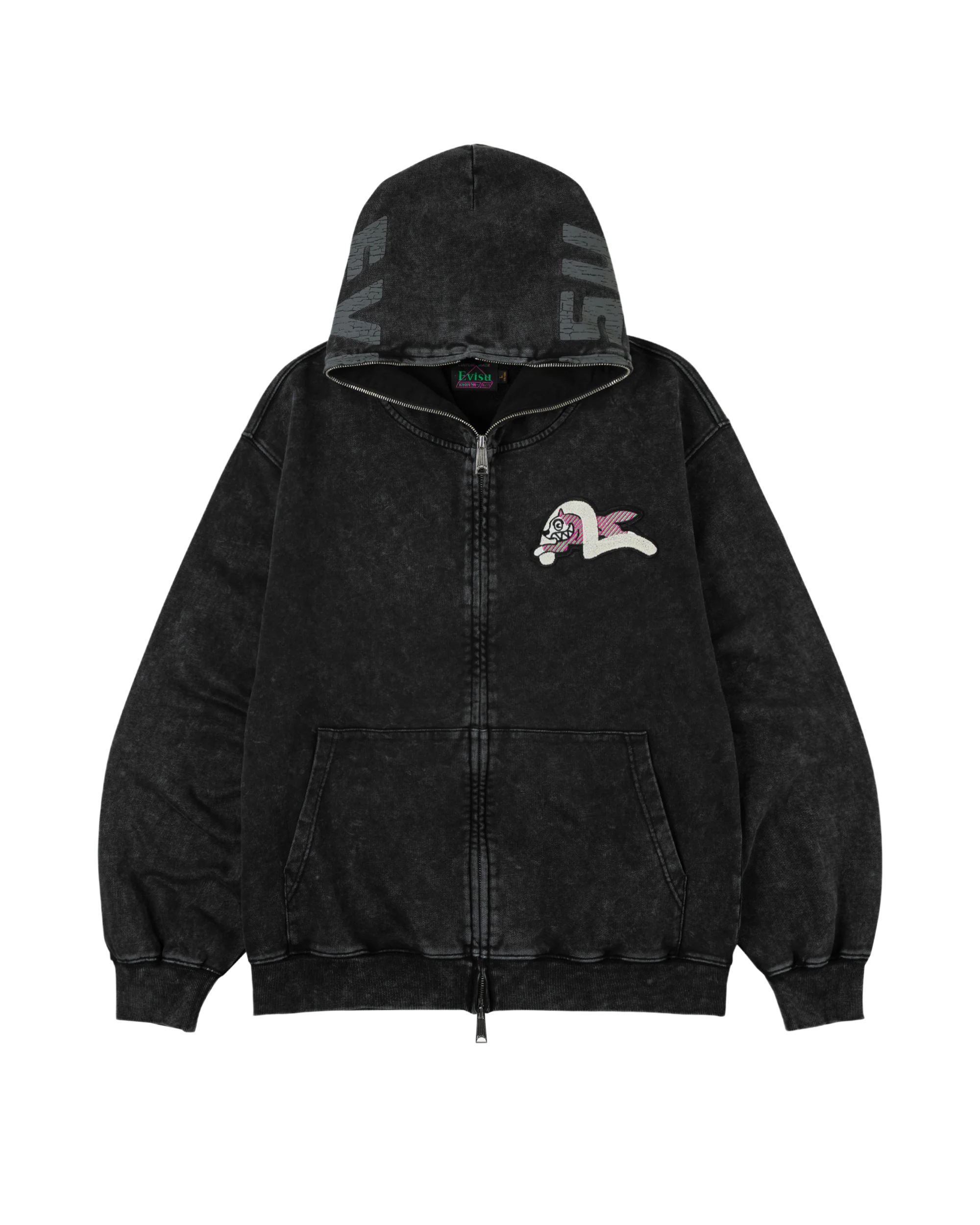 Logo With Seagull Emb. & Printed Hood Sweatshirt - Macdery