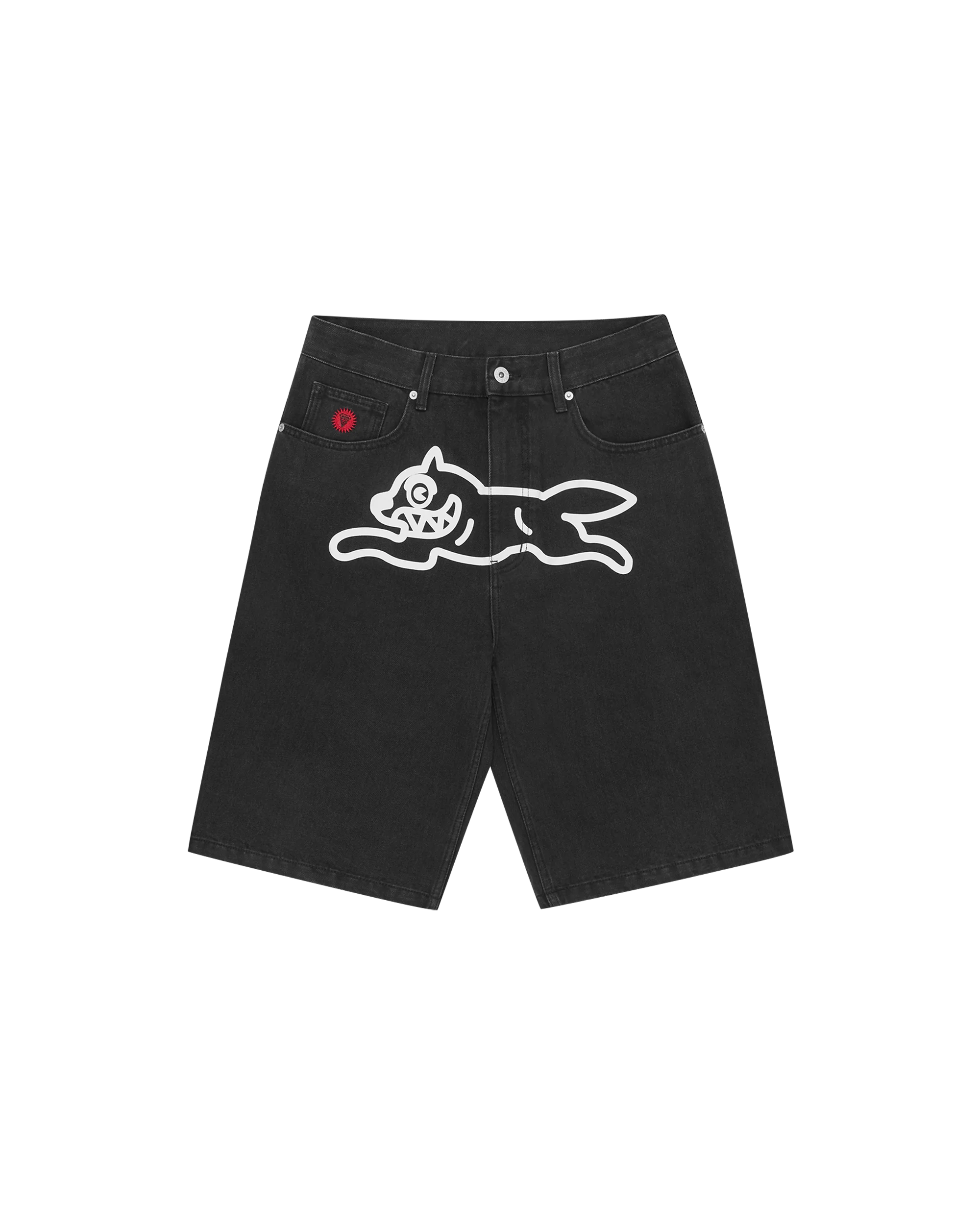 Running Dog Denim Shorts - Macdery