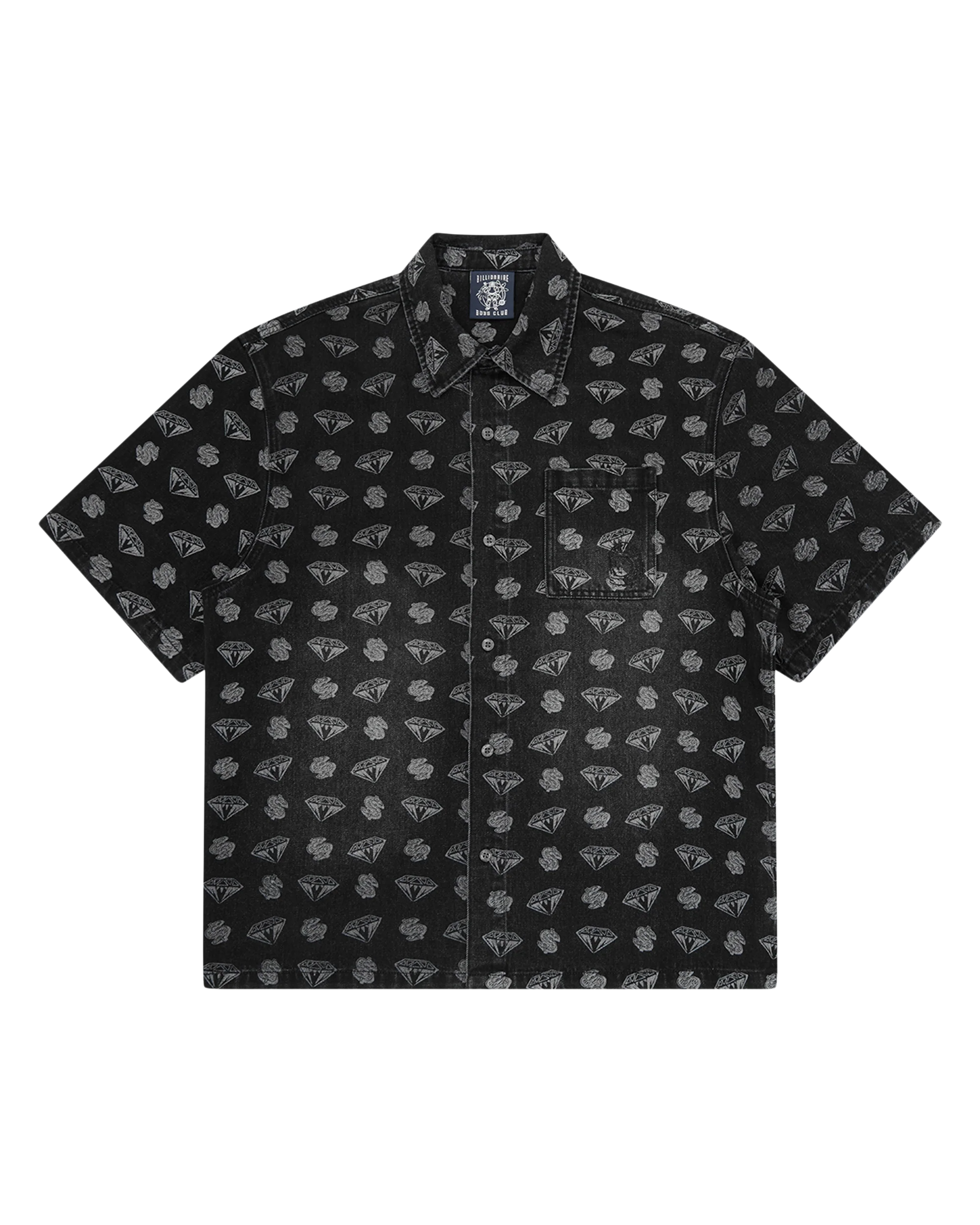 Diamonds & Dollars Oversized Denim Shirt - Macdery