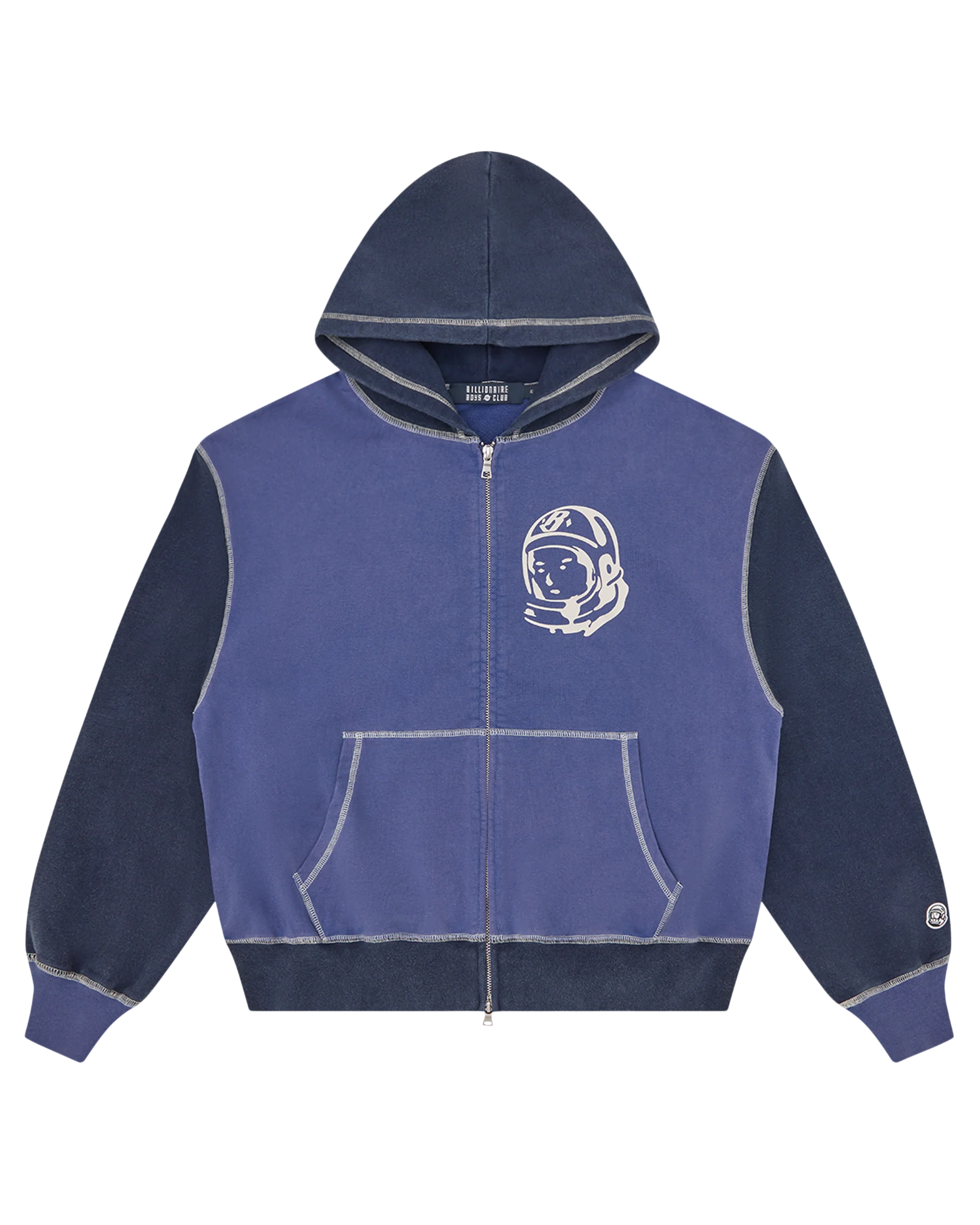 Indigo Oversized College Zip Through - Macdery