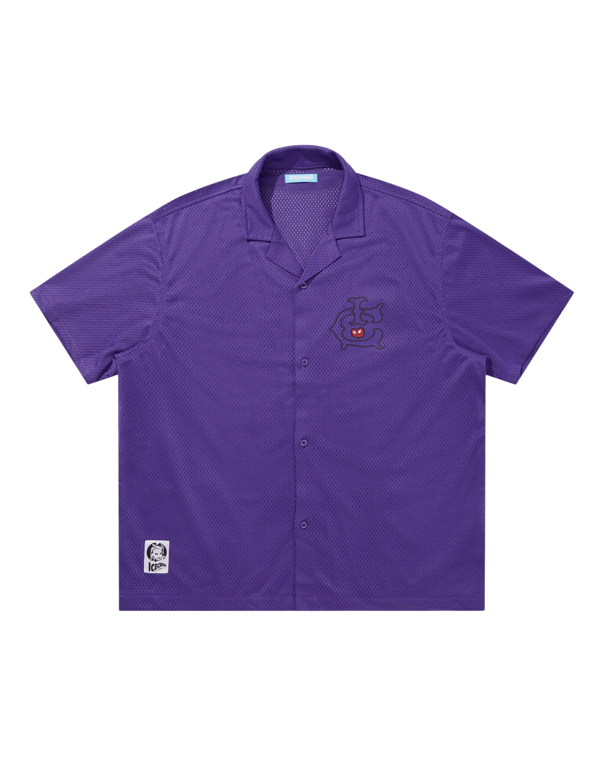 Open Collar Mesh SS Shirt - Macdery