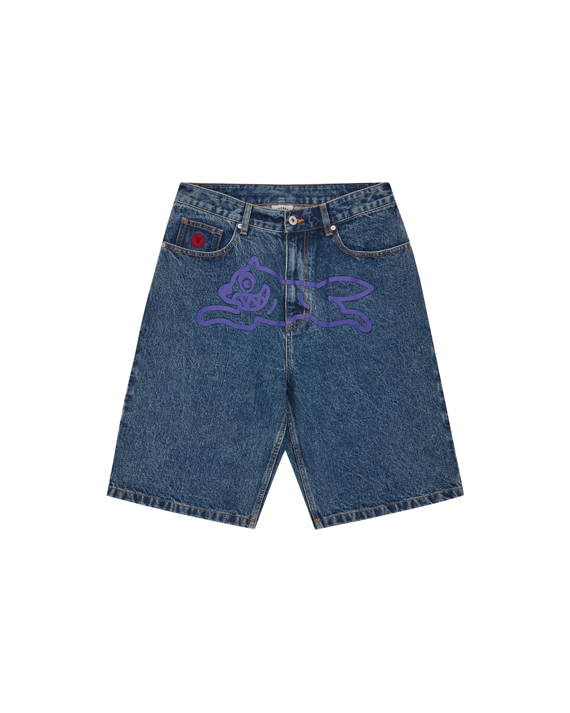 Running Dog Denim Shorts - Macdery