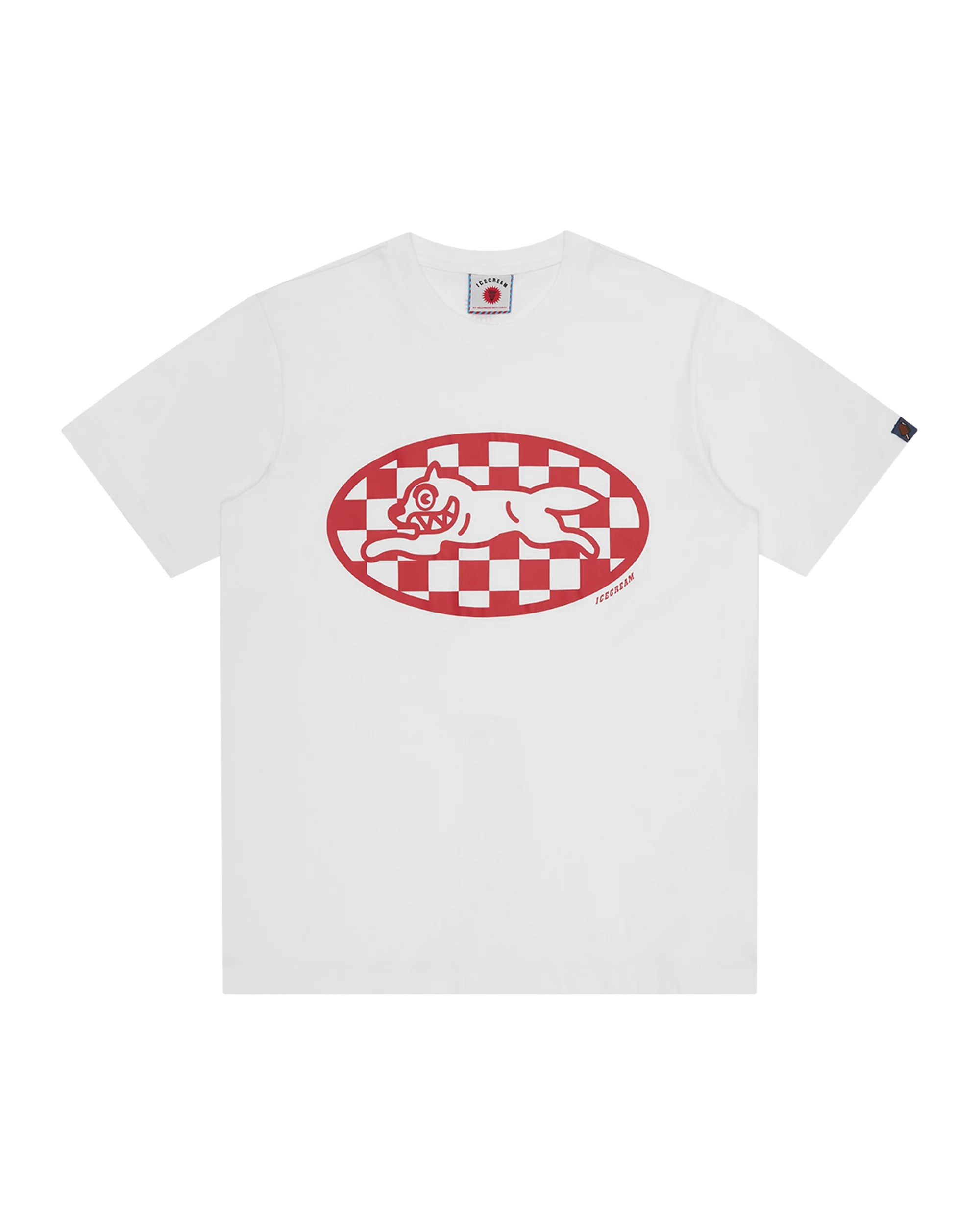 Checker Running Dog T-Shirt - Macdery