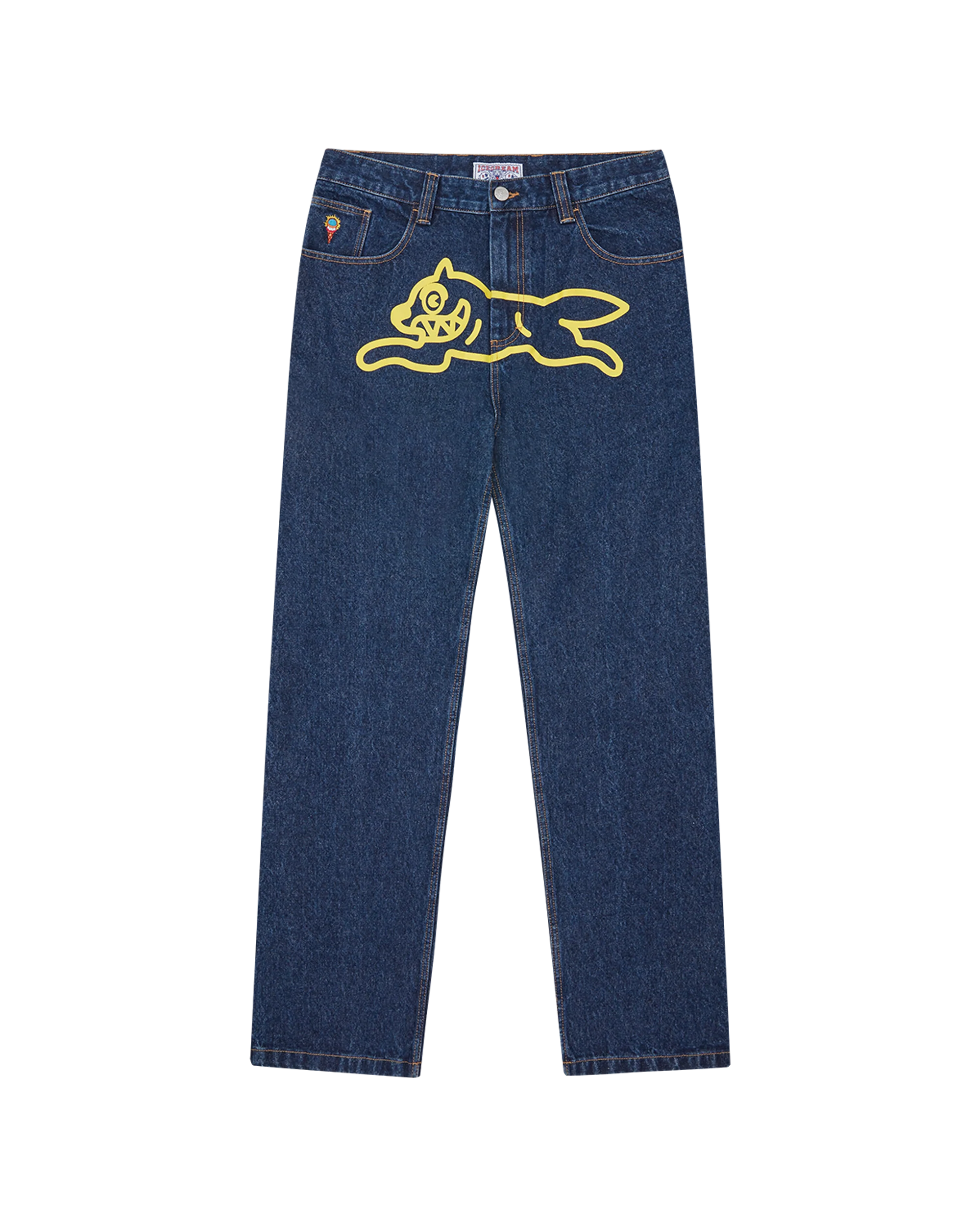 Running Dog Double Scoop Denim Pants - Macdery