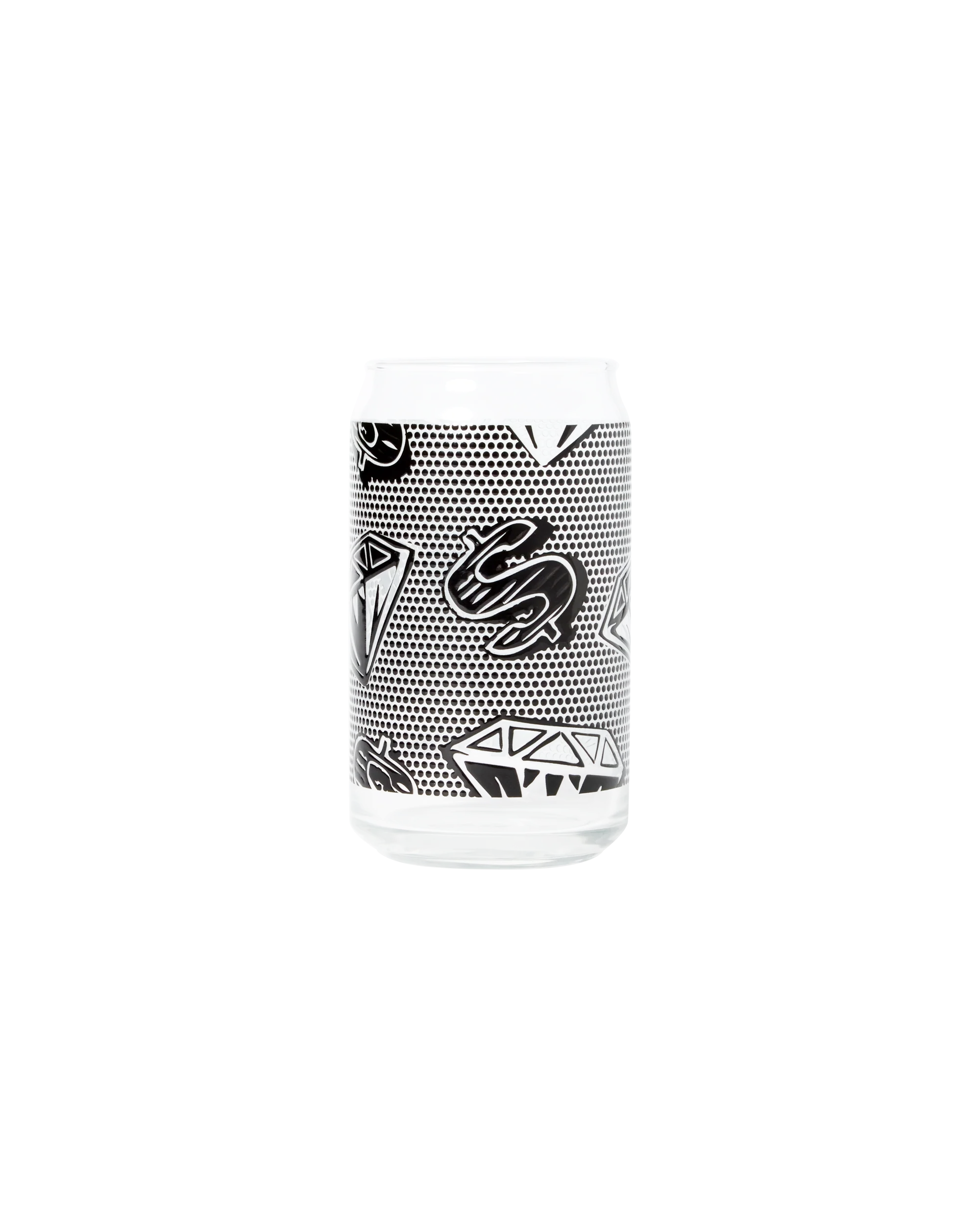 Diamonds & Dollars Soda Can Glass - Macdery