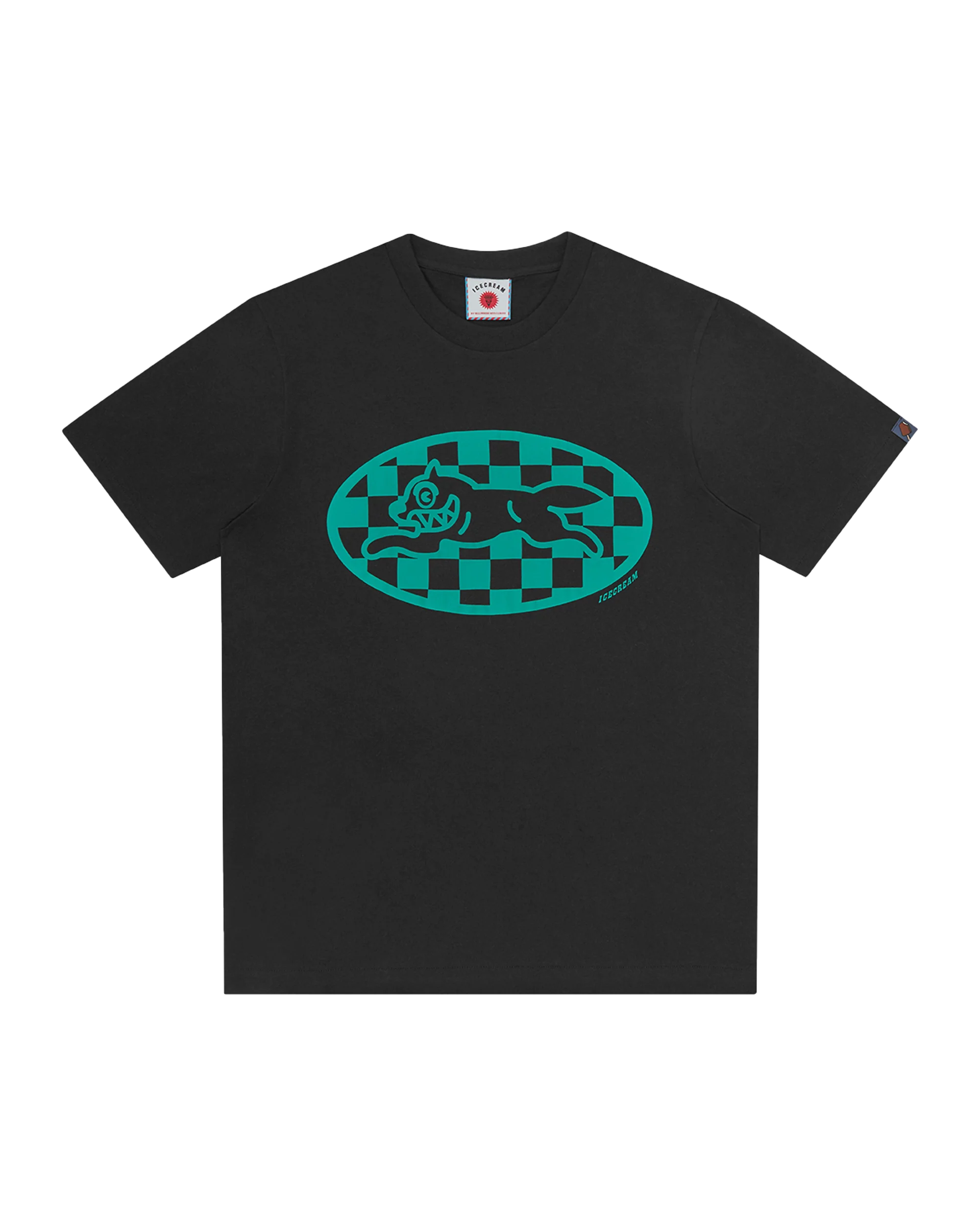 Checker Running Dog T-Shirt - Macdery