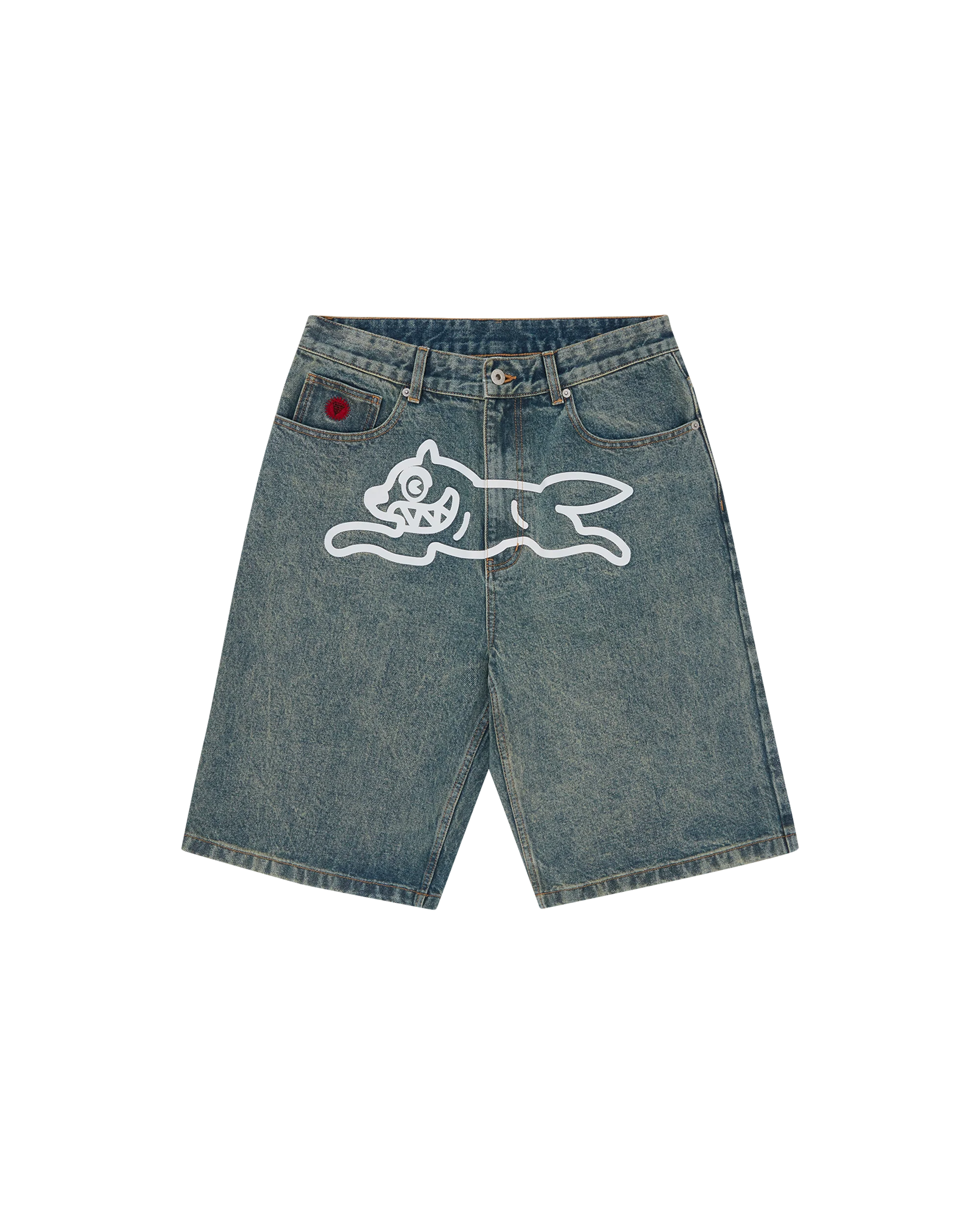 Running Dog Denim Shorts - Macdery