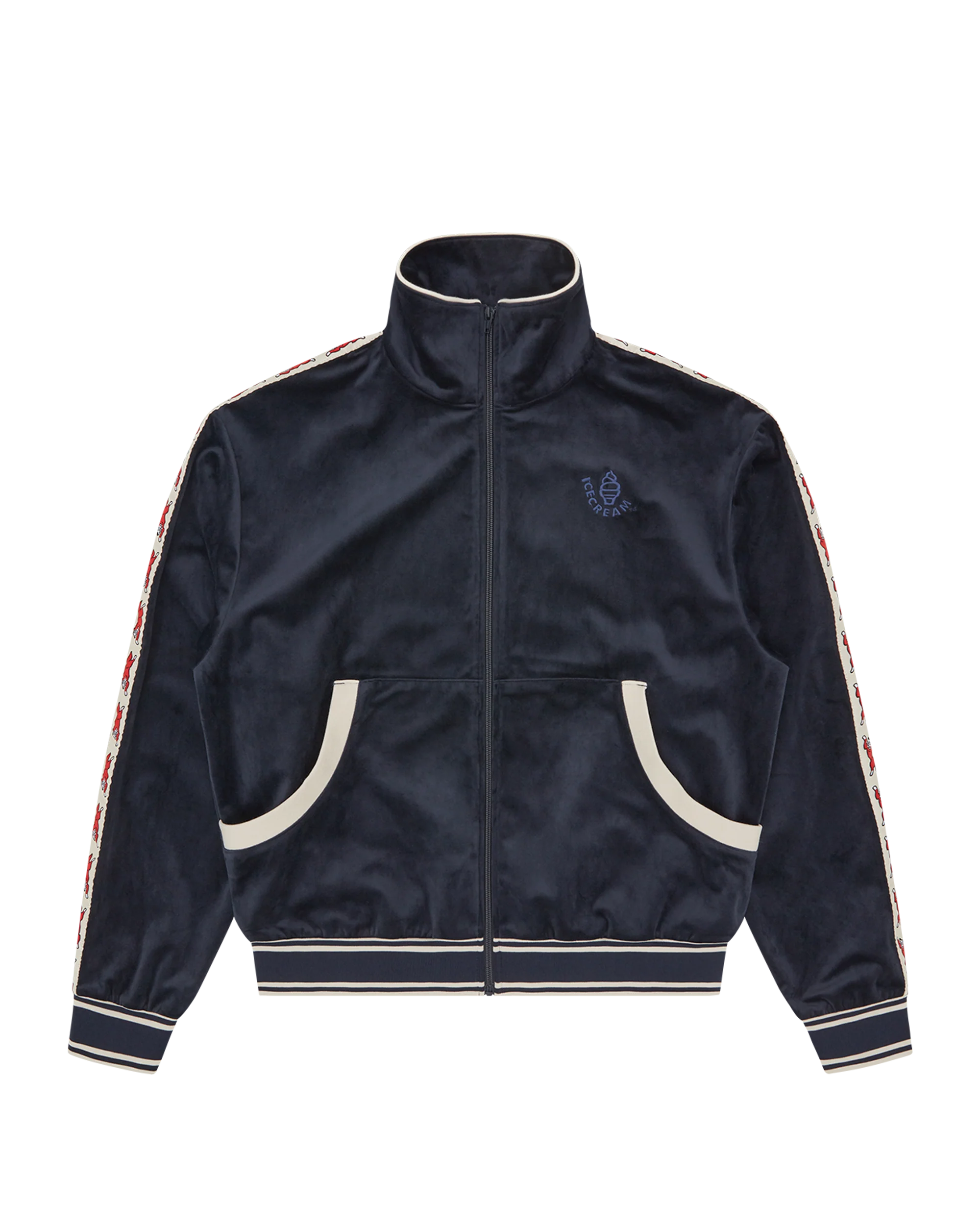 Running Dog Taped Velour Track Top - Macdery