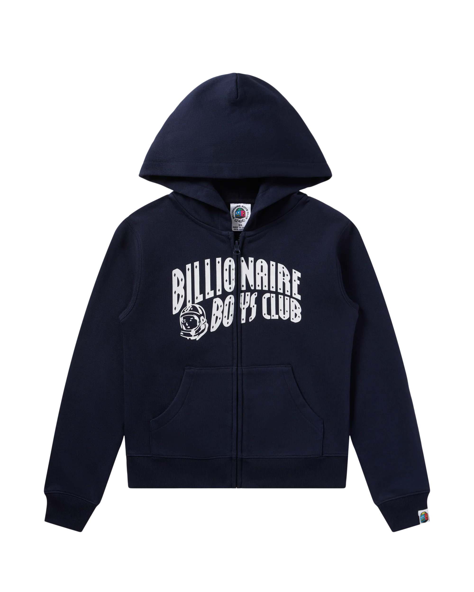 Kids Classic Curve Logo Zip Hoodie - Macdery