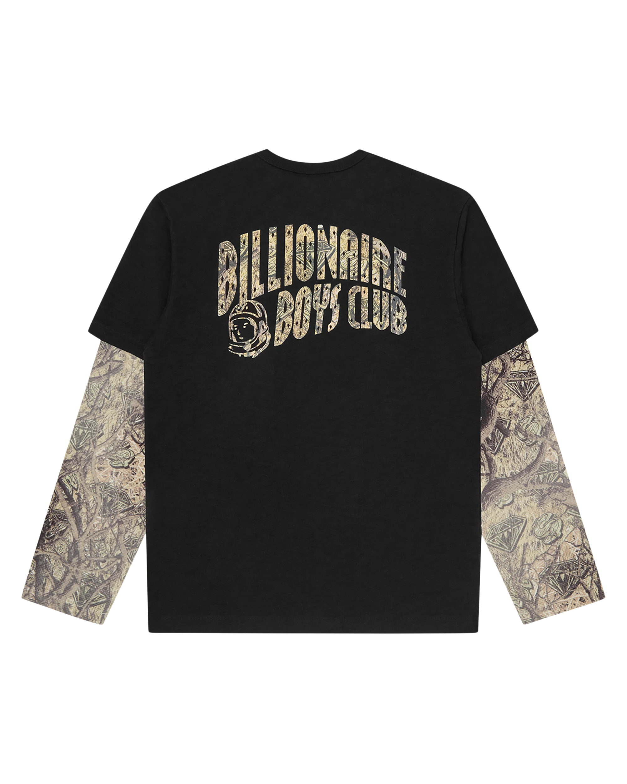 Diamonds & Dollars Tree Camo Mock LS T-Shirt - Macdery