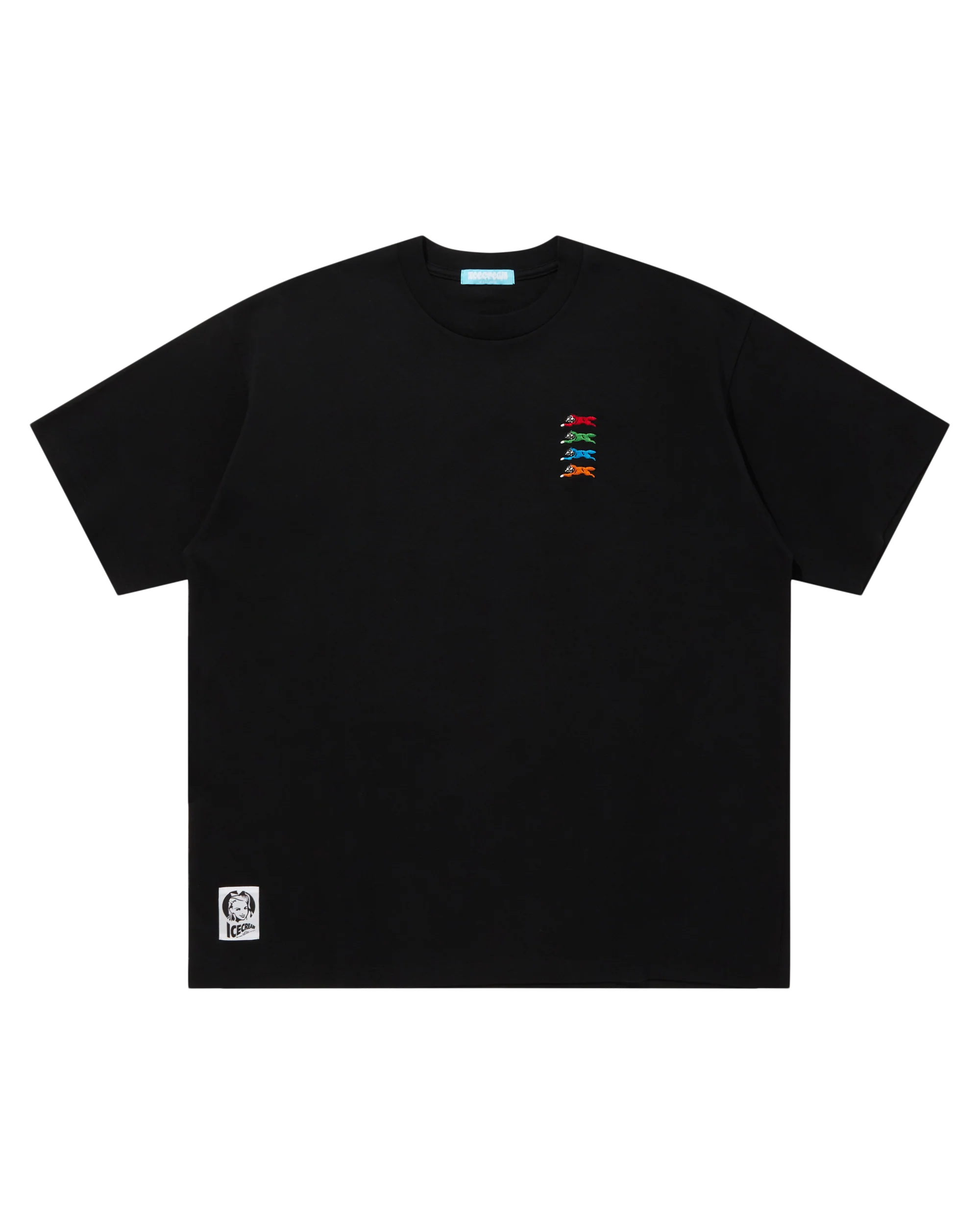 Embroidered Logo Cotton T-Shirt Running Dog - Macdery